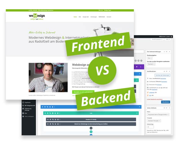 Unterschied zwischen dem Frontend und dem Backend erklärt