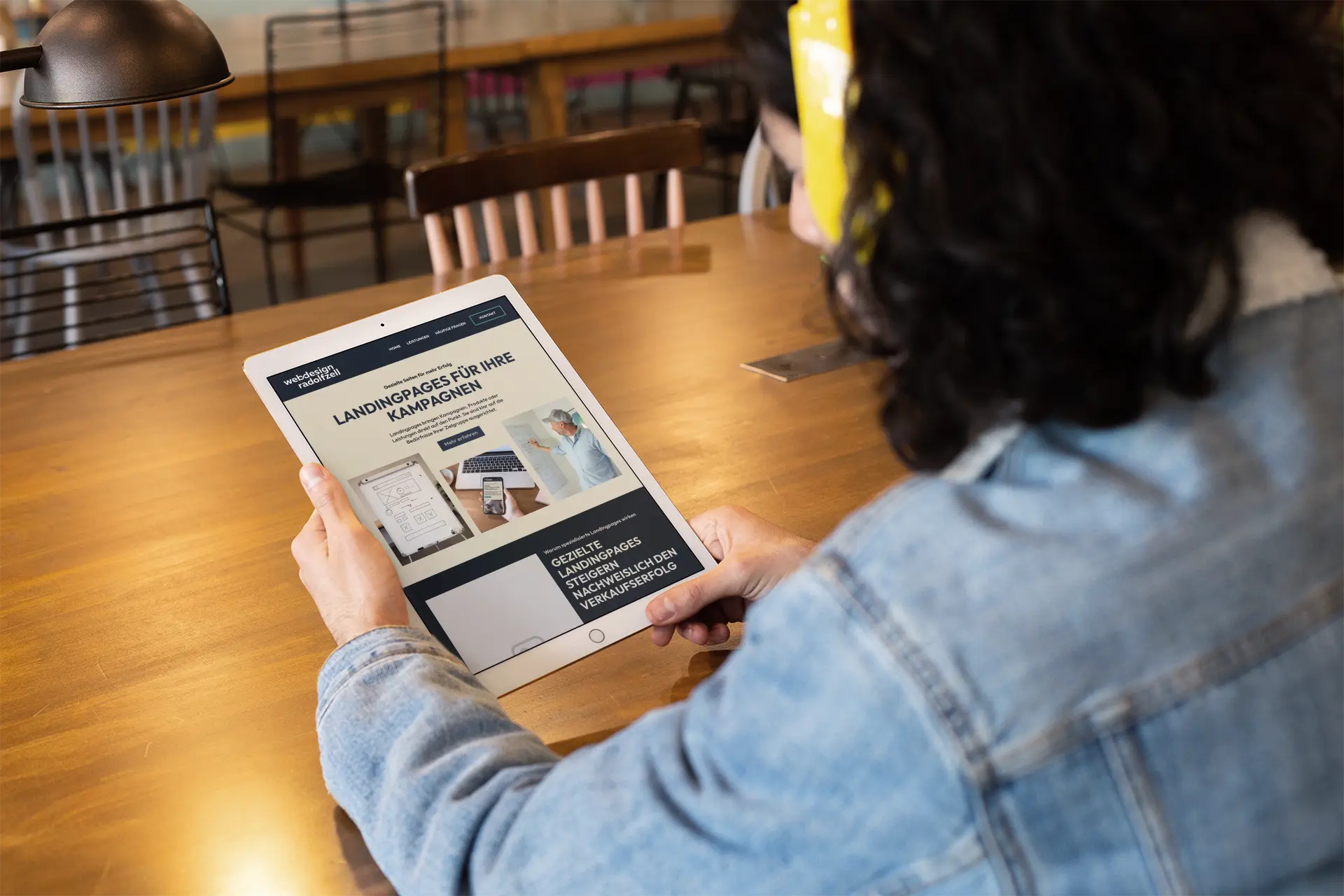 Ipad-Mockup von dieser Webseite